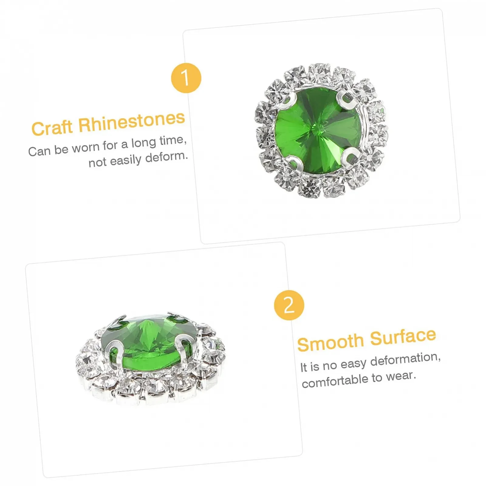 Стразы Плоские Декоративные Кристаллы для Ювелирных Изделий Дома Свадьбы и Мероприятий, 20 шт, фото №3