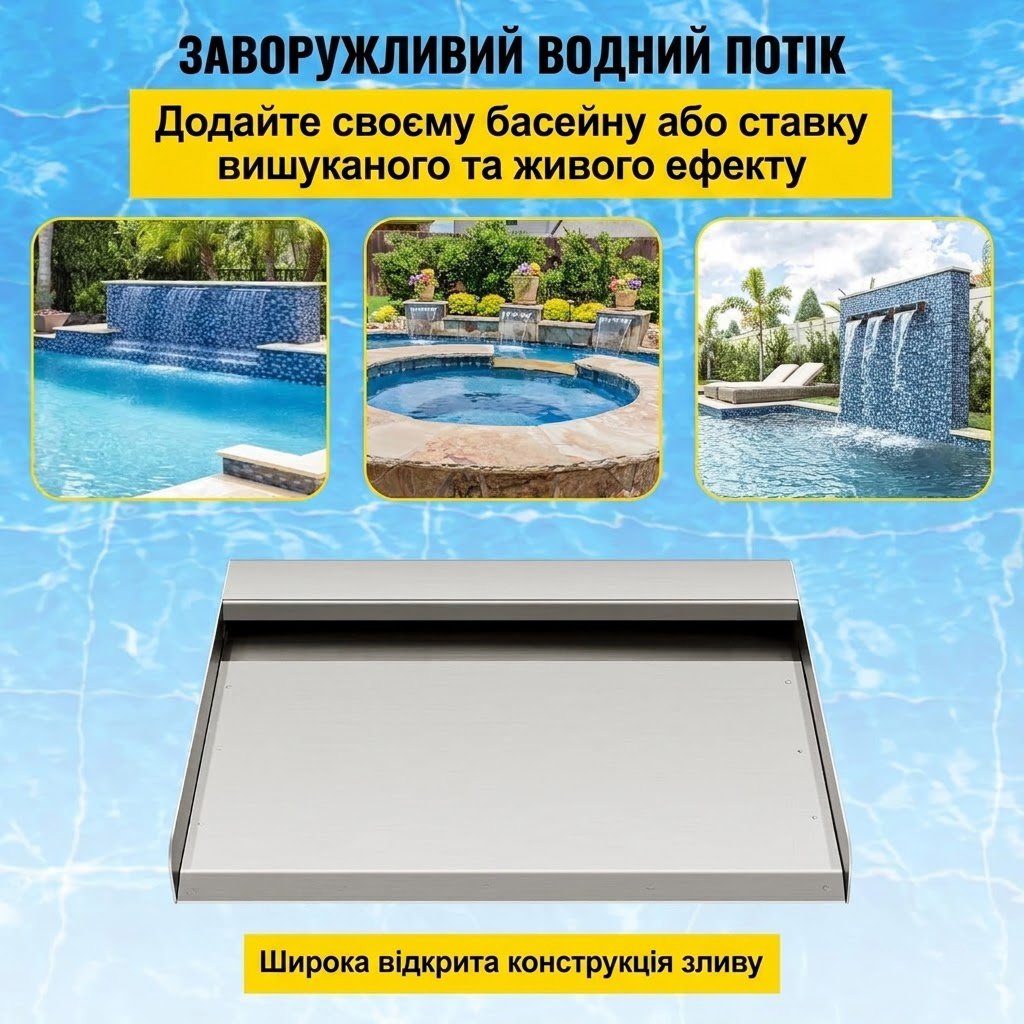 Декоративный водопад Vevor SMPQ-7236 / Silver, фото №4