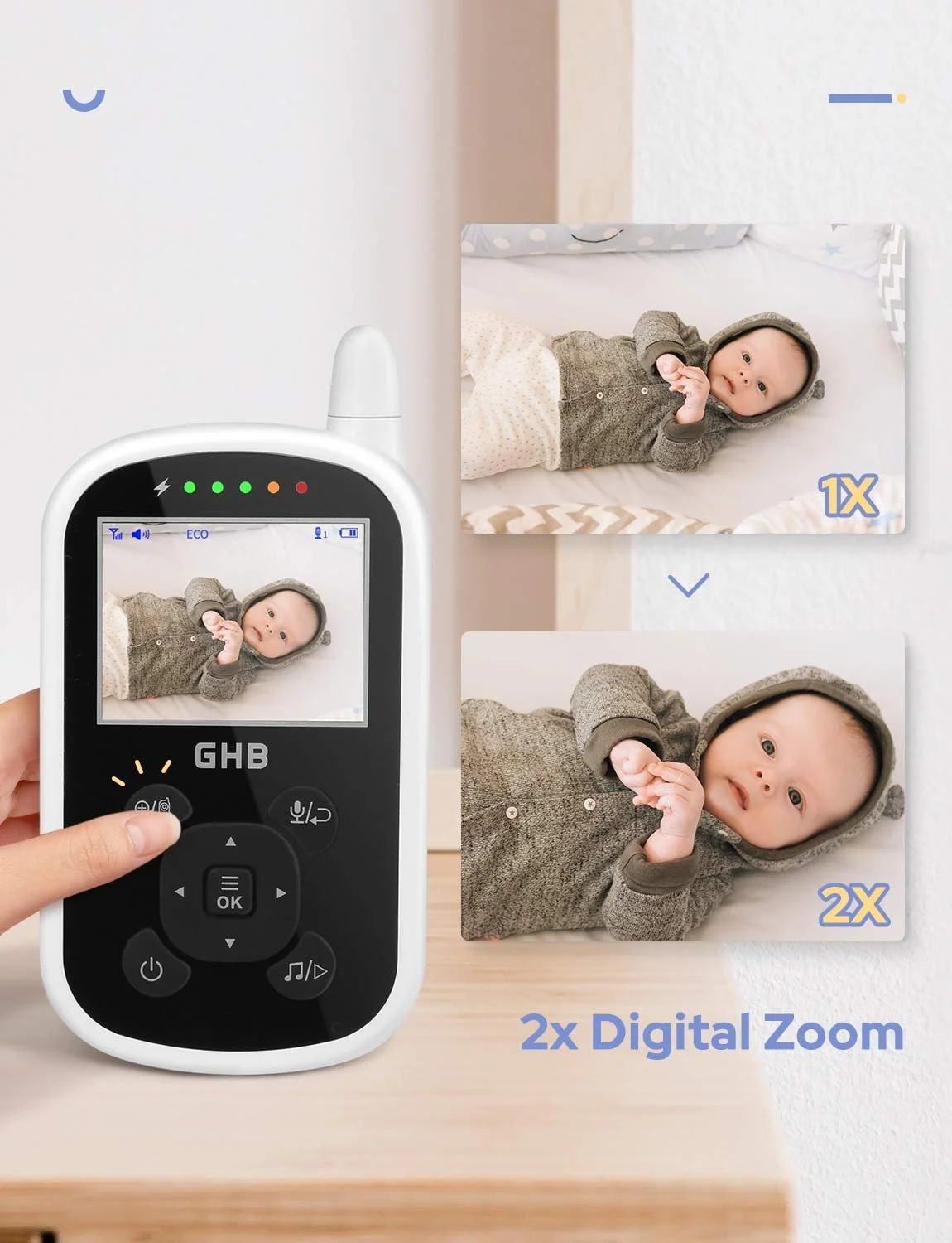Видеоняня GHB LCD Screen 2.4 GHz, фото №4 Видеоняня GHB LCD Screen 2.4 GHz, фото №4