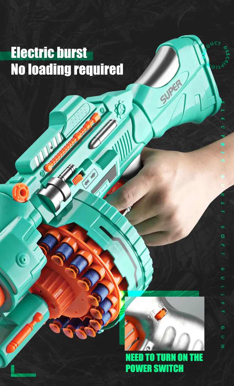 Дартбластер SV электро-пушка с 40 мягкими дротиками sv3069, фото №7