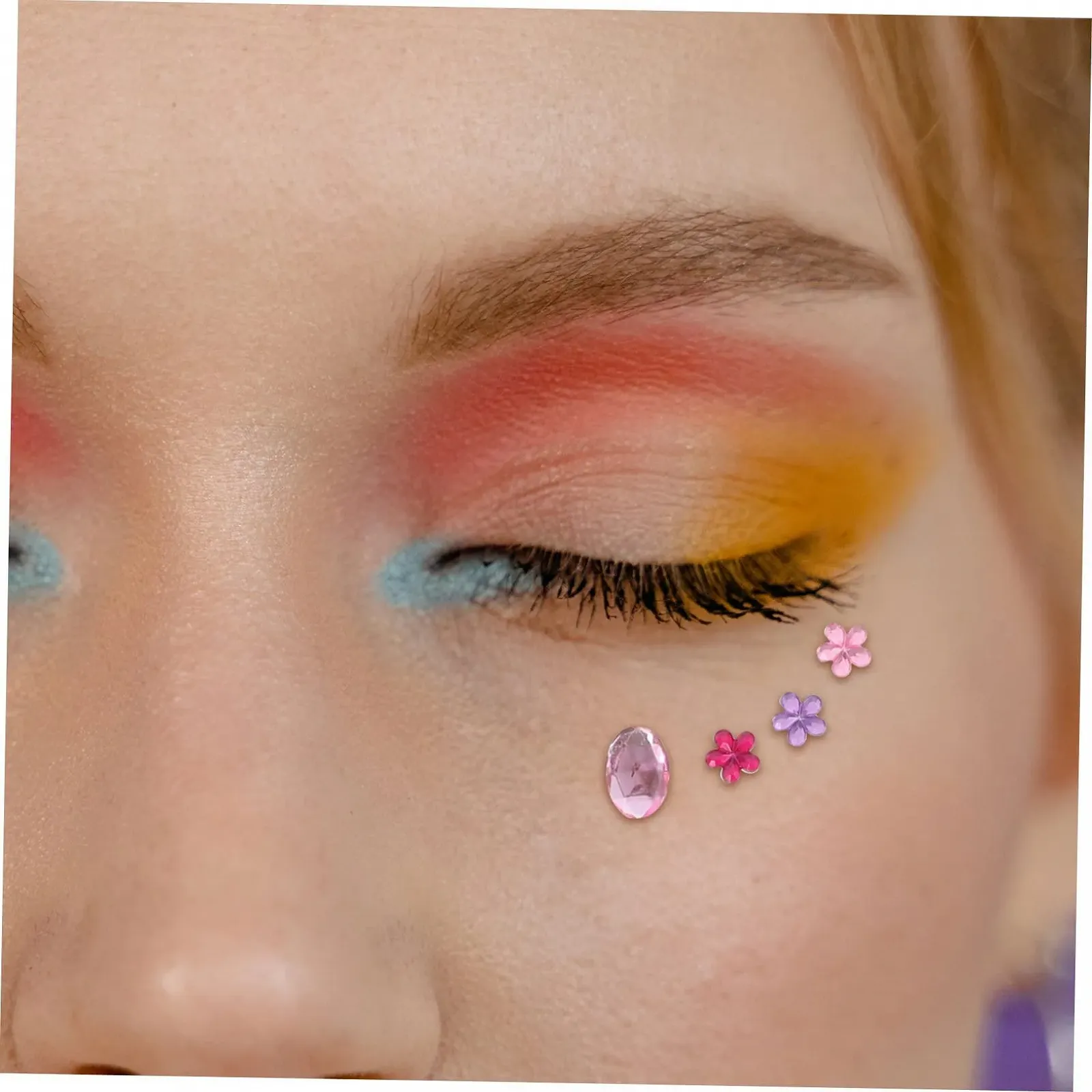 Самоклеющиеся кристаллы для лица 12 листов, блестящие камни для рукоделия, стразы для макияжа и украшений для мобильных телефонов, скрапбуков и творческих проектов, фото №8