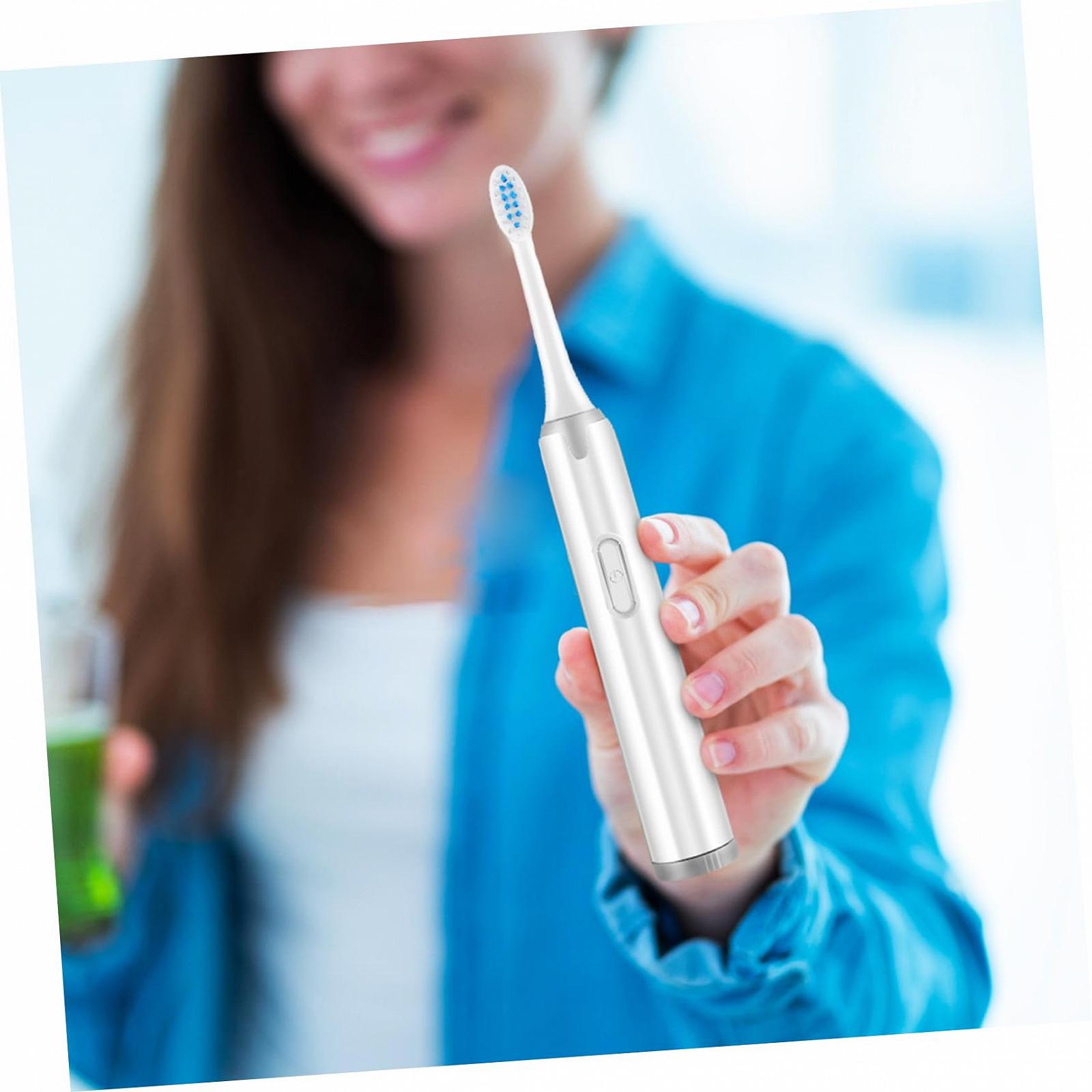 Електрична зубна щітка VALICLUD м'яка ABS White 1 шт., фото №3