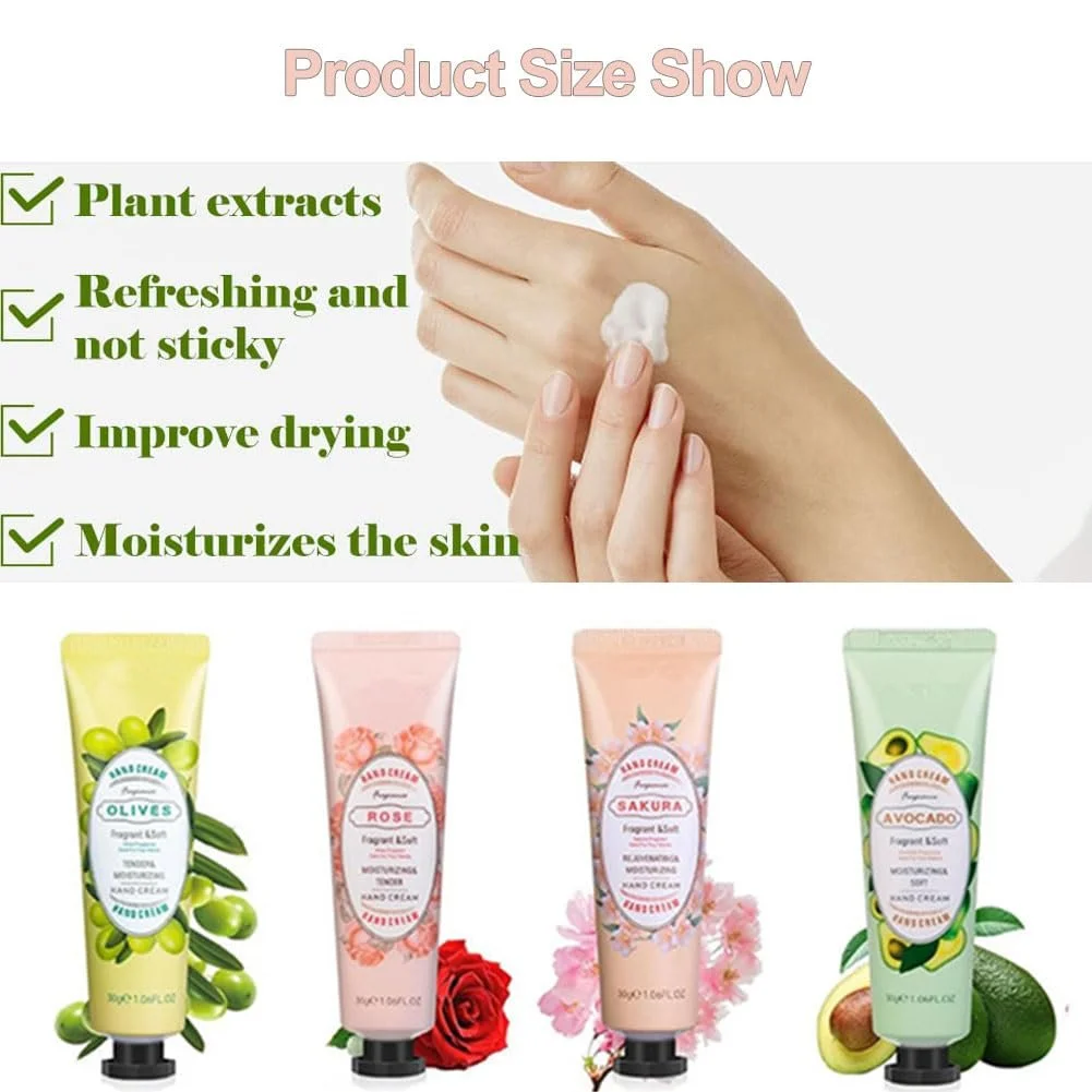 Набор кремов для рук Рождество, Набор подарочных кремов для рук, Рождественские подарки, Мини-кремы для рук, Идеальный подарок (4 шт. в упаковке), фото №3