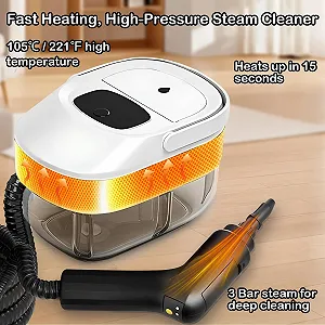 Ручний пароочисник 2500 Вт 1100 мл багатофункціональний для вікон та кухні synthetic.ua - Фото 1