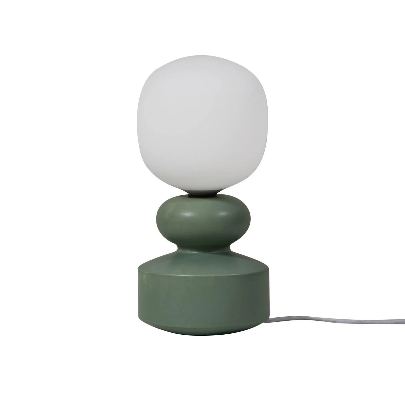 Настільна лампа Lucande Fidelo скандинавська зелена кераміка 1 лампочка E14, фото №1