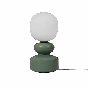 Настільна лампа Lucande Fidelo скандинавська зелена кераміка 1 лампочка E14 - Фото 1