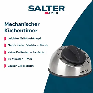 Кухонный таймер Salt механический 60 минут с резиновым диском synthetic.ua - Фото 1