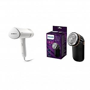 Вертикальний відпарювач та машинка для видалення катишків Philips Series 3000 1000 Вт Білий та Чорний/Золотий - Фото 1