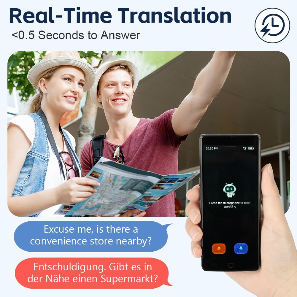 Переводчик OFFCUP A50 Голосовой, 139 языков Двухсторонний с голосовым выводом, фото №5