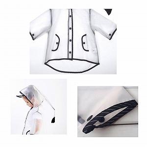 Детский дождевик для мальчиков Большой детский дождевик-пончо Прозрачный защитный чехол Маленький дождевик для девочек synthetic.ua - Фото 1