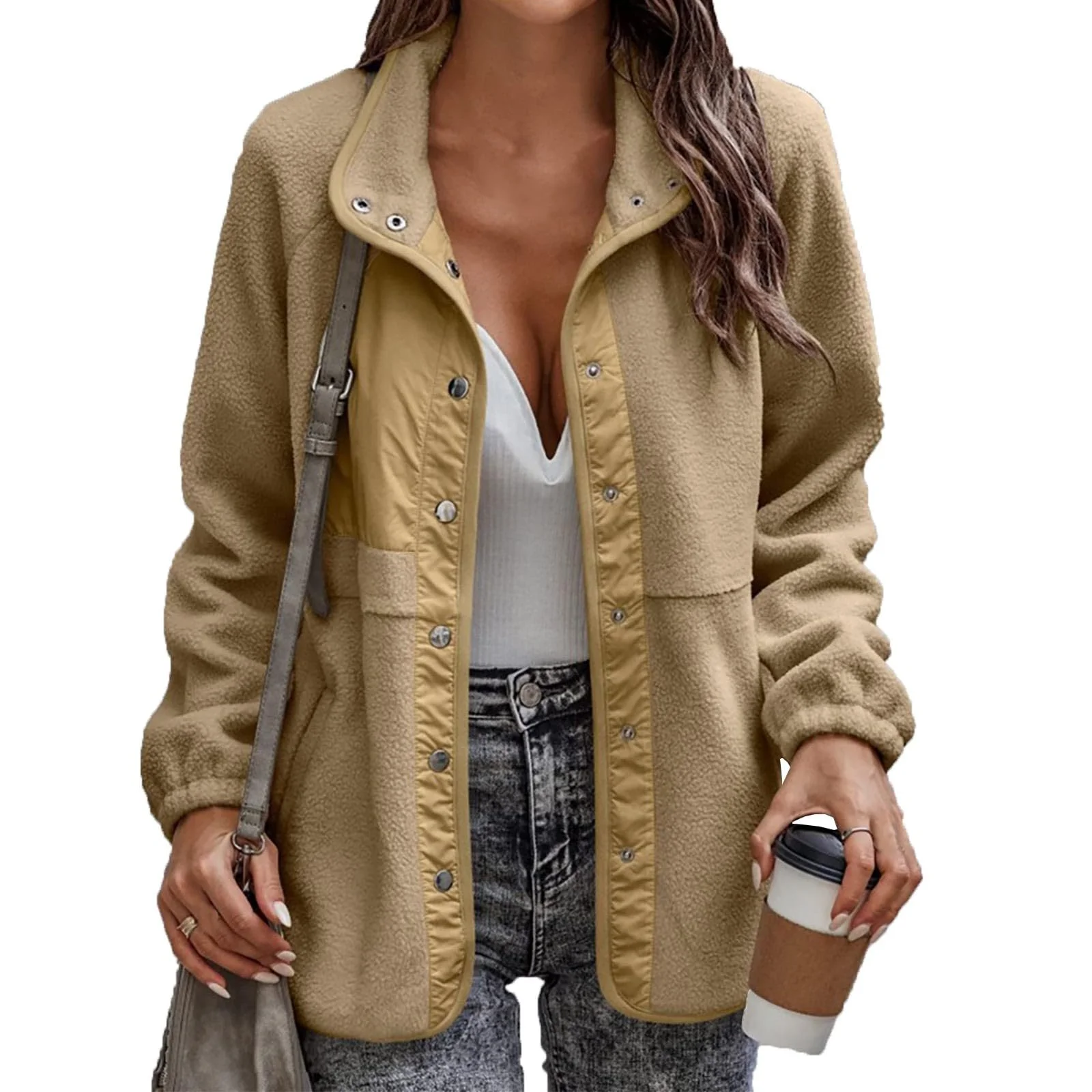 Женское короткое пальто Yowablo, фото №4 Женское короткое пальто Yowablo, фото №4