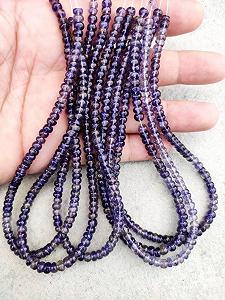 Бусины Круглый Фацетированный Иолит Natural 5-5.5 мм Синий - Фото 1