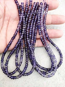 Бусины Круглый Фацетированный Иолит Natural 5-5.5 мм Синий - Фото 1