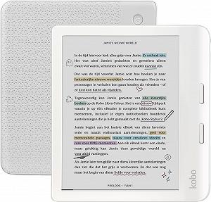 Купить Электронная книга 7" Kobo Libra 2 / 32 ГБ / Linux / Wi-Fi / Bluetooth / Сенсорный E-Ink экран (1264 × 1680) / Настраиваемая яркость / Влагозащищенность IPX8 / До 3 недель работы от батареи / Белая - Фото 1 Электронная книга 7" Kobo Libra 2 / 32 ГБ / Linux / Wi-Fi / Bluetooth / Сенсорный E-Ink экран (1264 × 1680) / Настраиваемая яркость / Влагозащищенность IPX8 / До 3 недель работы от батареи / Белая - Фото 1