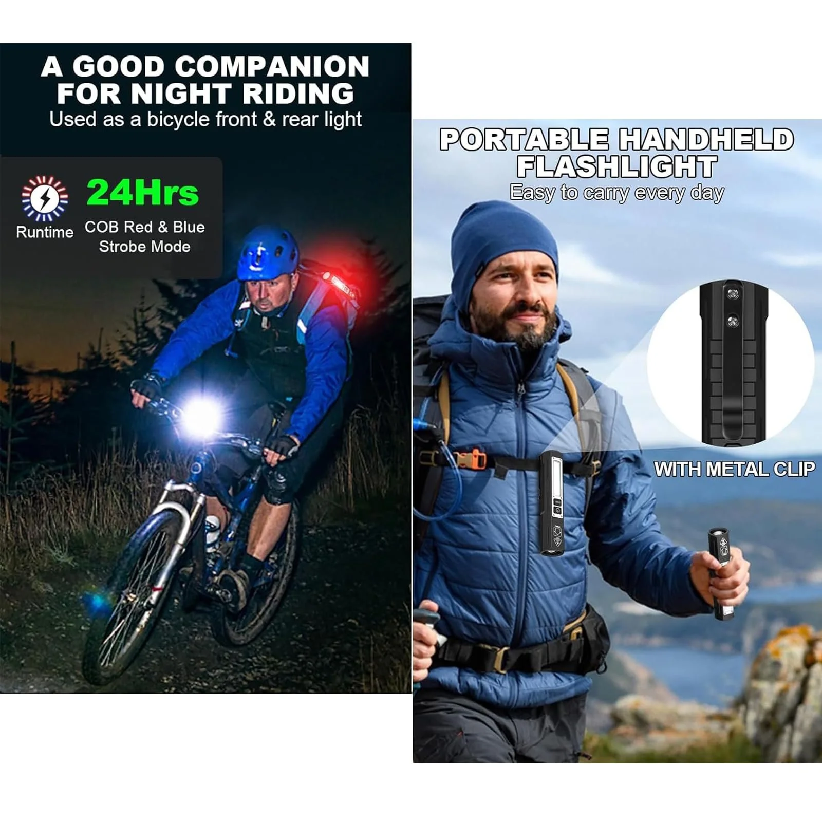 Ліхтар LED Banral Магнітний Маленький 8 режимів IPX5 Водонепроникний для Кемпінгу, Походів, Риболовлі та Надзвичайних Ситуацій, фото №7