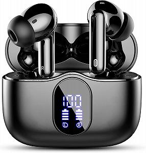 Навушники Bluetooth Спортивні Вкладиші 4 Мікрофони 40 Годин Відтворення LED Дисплей ENC HiFi Стерео - Фото 1