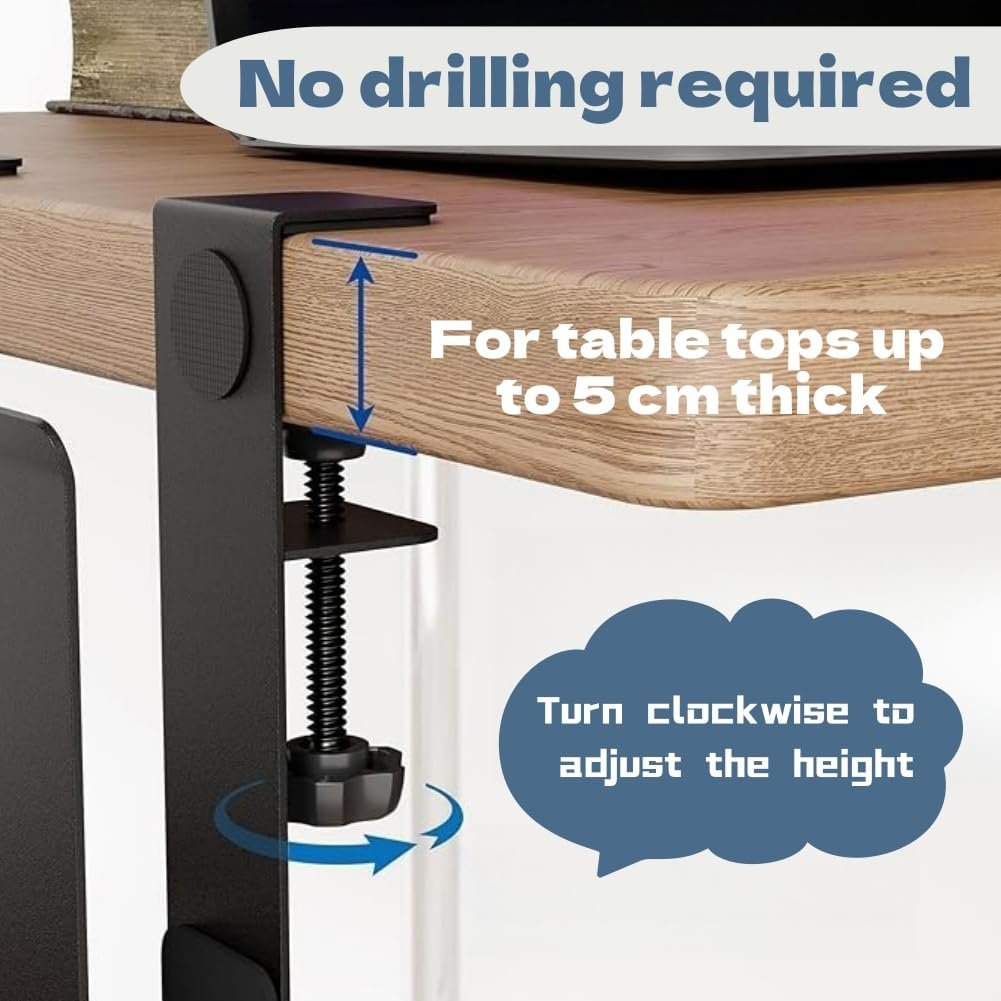 Регулируемый Настольный Боковой Держатель для Ноутбука ZDL, Подвесной Боковой Держатель для Ноутбука, Боковая Полка на Стол, Настольный Держатель для Ноутбука, Подвесной Зажим для Хранения Ноутбука, фото №3