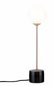 Настольная лампа Paulmann Neordic Moa 1x10 Вт G9 Стекло/Мрамор Белая/Черная/Медная synthetic.ua - Фото 1