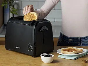 Тостер Krups KH1518 з вбудованою насадкою для хліба, чорний, пластик, 1 літр ціна на synthetic.ua - Фото 1 Тостер Krups KH1518 з вбудованою насадкою для хліба, чорний, пластик, 1 літр synthetic.ua - Фото 1