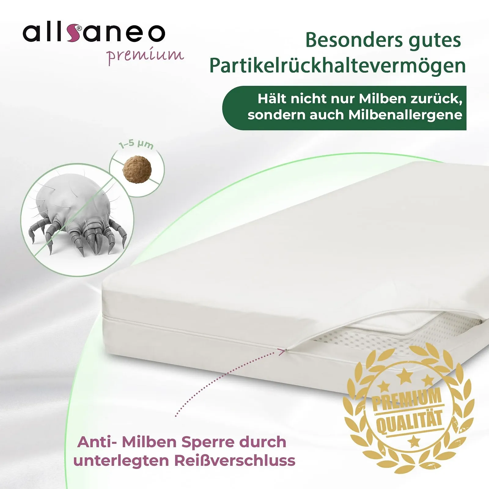 Чохол на матрац allsaneo Premium для алергіків 90 x 200 x 16 см, фото №3 Чохол на матрац allsaneo Premium для алергіків 90 x 200 x 16 см, фото №3