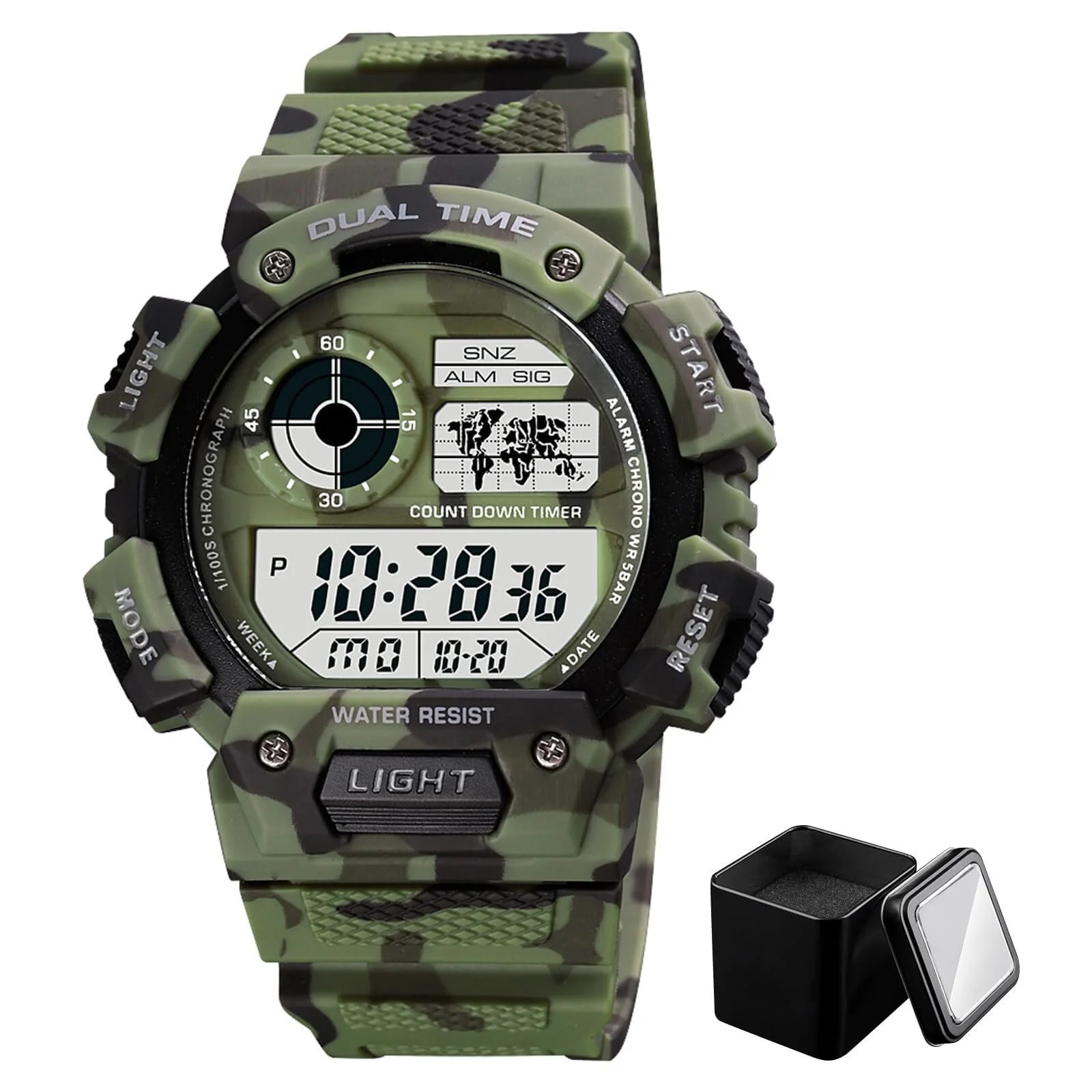 Чоловічий цифровий кварцовий годинник ROSEBEAR, 50 м водонепроникний, фото №2 Чоловічий цифровий кварцовий годинник ROSEBEAR, 50 м водонепроникний, фото №2