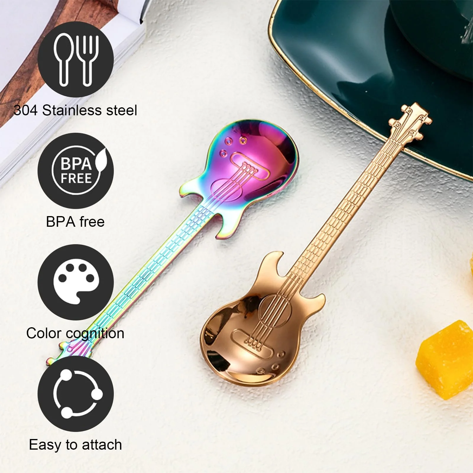 Ложка чайна CATOR Гітара, набір 6 шт, нержавіюча сталь, фото №5