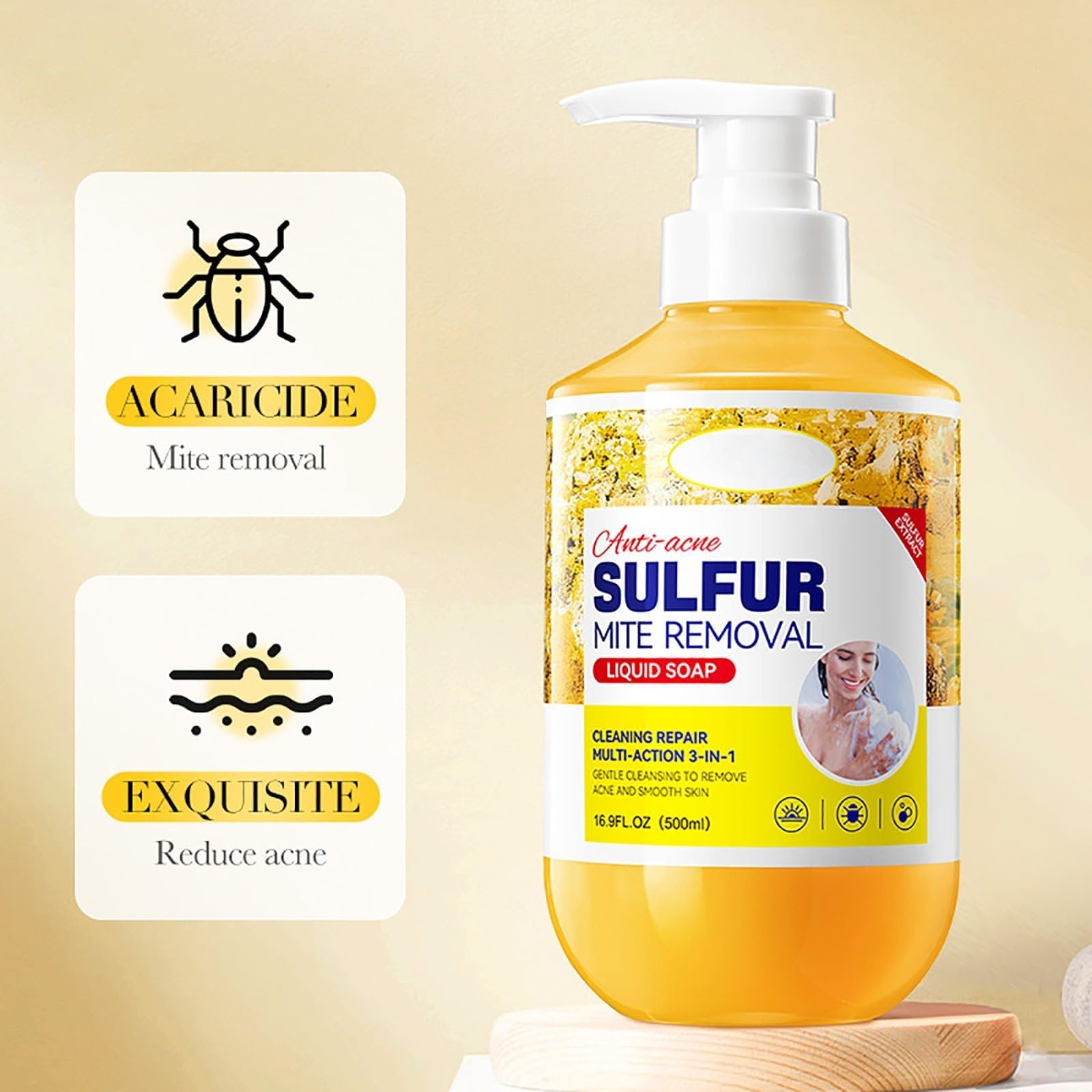 Сірчаний гель для душу Sulfur Multi-Action 500 мл, фото №5