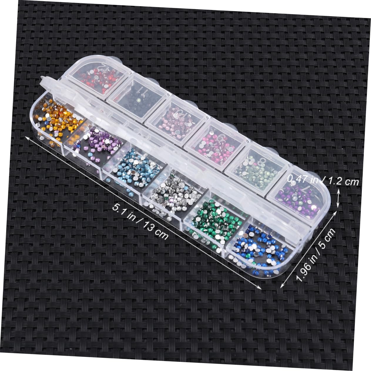 Наклейки для нігтів FOMIYES, 12 блискіток, кристалічний декор, фото №7