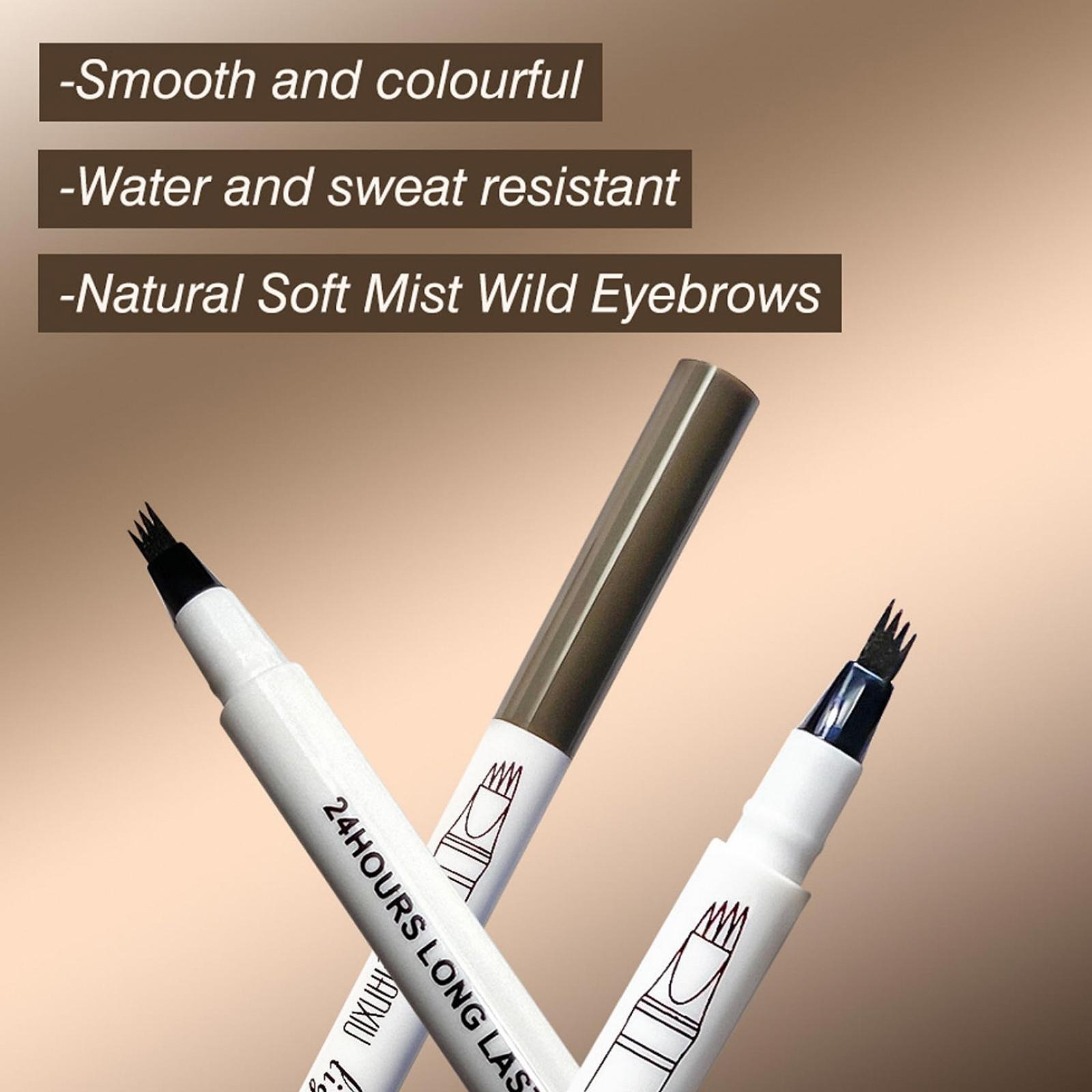 Олівець Eyeliner Augenbrauenstift 4-zeitlich 2pcs натуральний темний кави, фото №5