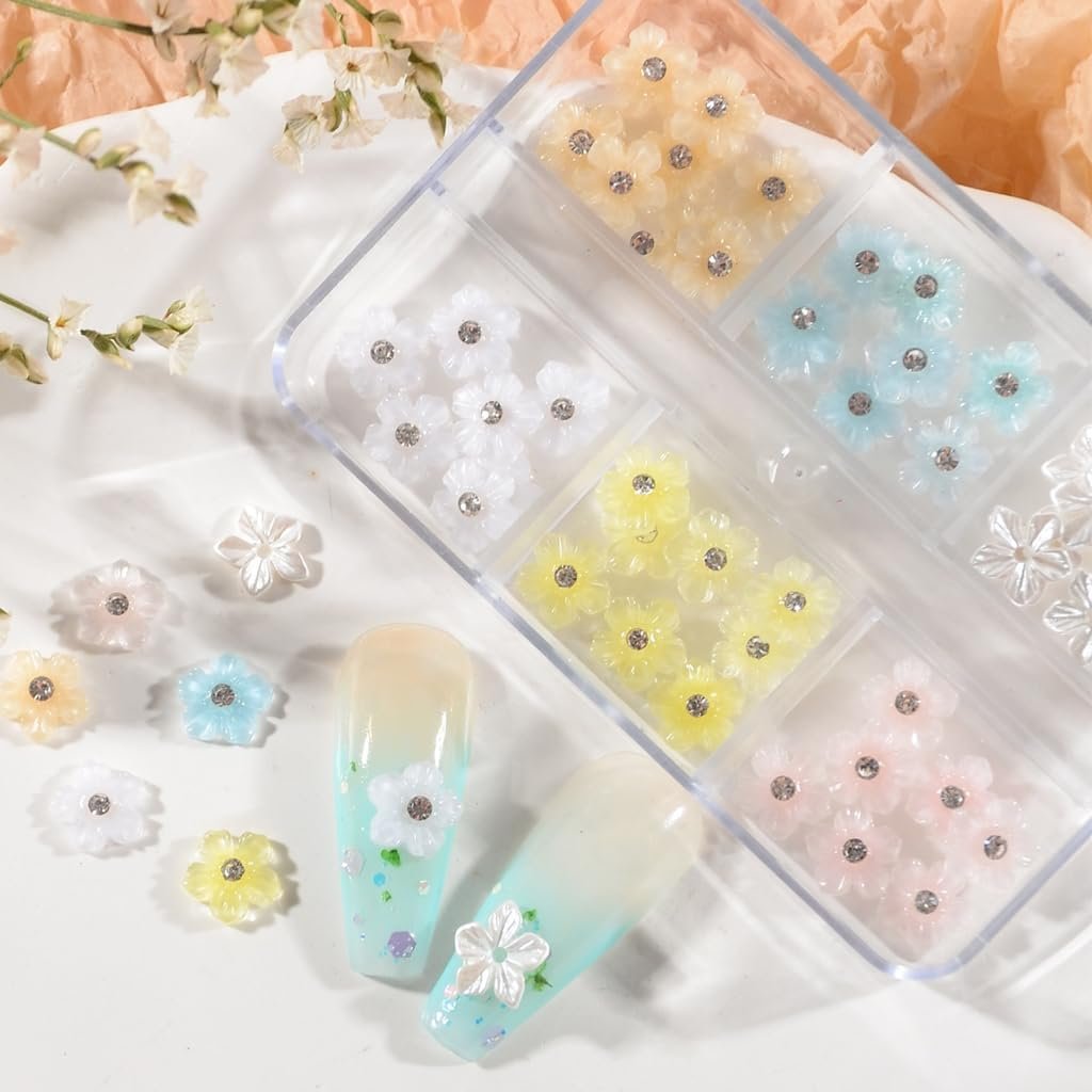 3D Квітка Шарм для нігтів Стрази Аксесуари, фото №8
