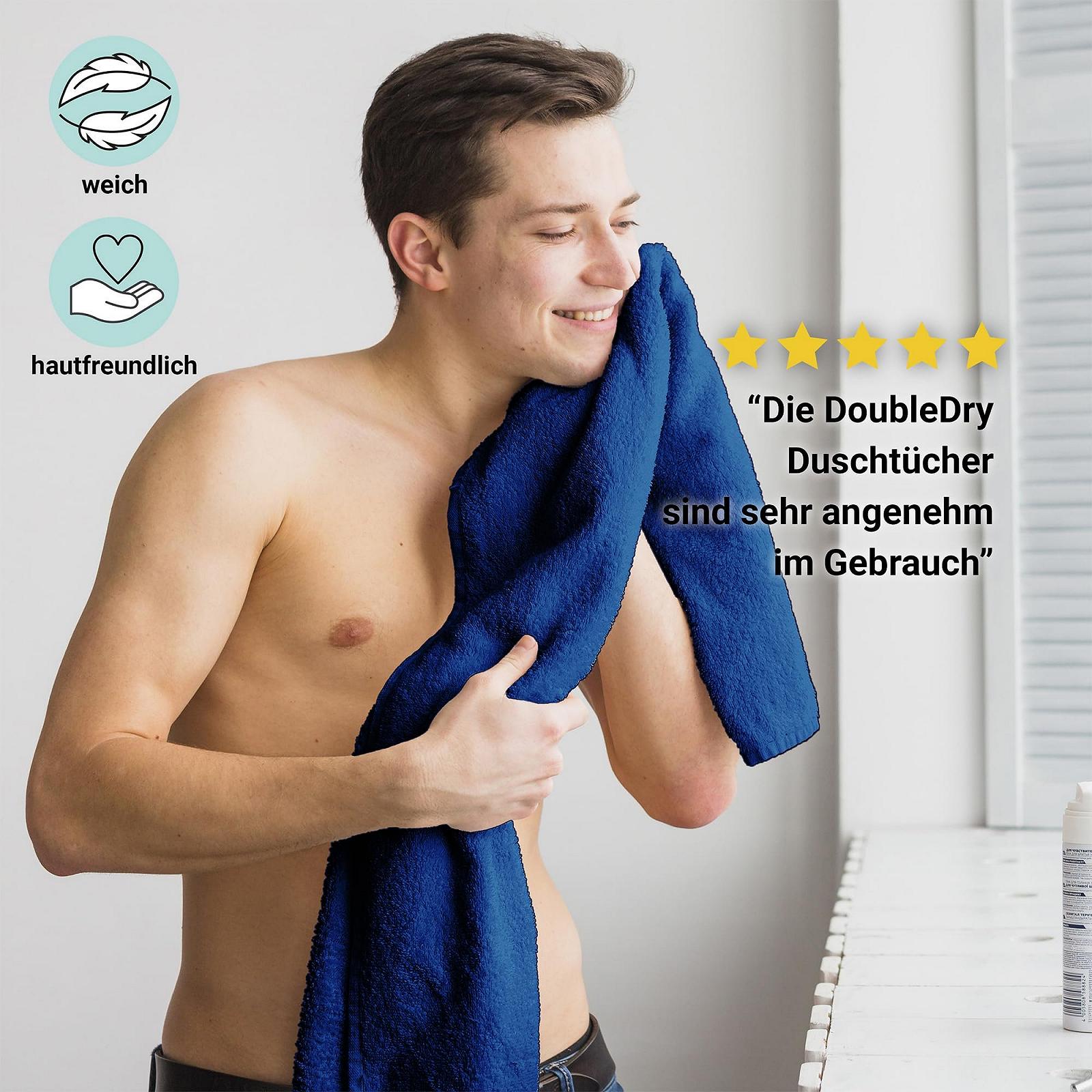 Набір рушників DoubleDry 70 x 140 см 100% бавовна 500 г/м² 6 шт. Blue, фото №5