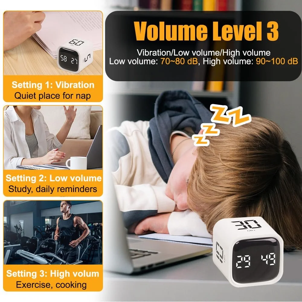 Кухонный таймер Gravity Sensor Flip Timer с LED-дисплеем, фото №5