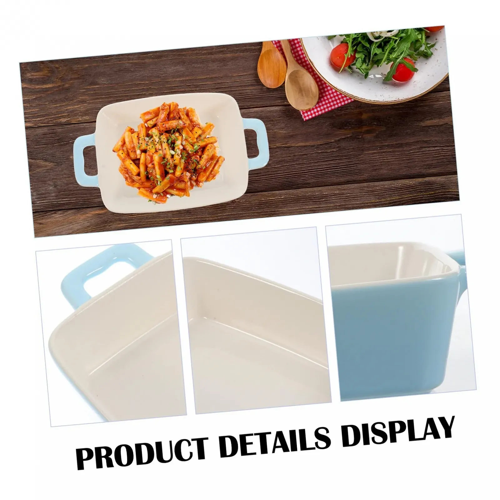 Форма для випікання керамічна велика полірована нековзка універсальна для запіканок та подачі страв, фото №3