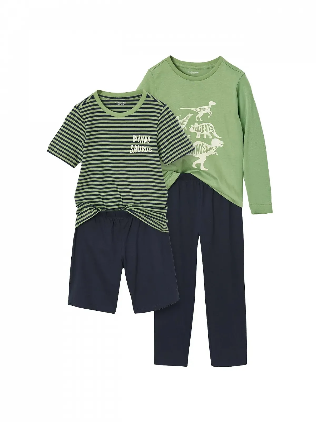 Комплект пижам VERTBAUDET для мальчиков из переработанного хлопка, короткие и длинные, 2 шт, фото №1