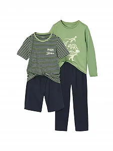 Комплект пижам VERTBAUDET для мальчиков из переработанного хлопка, короткие и длинные, 2 шт - Фото 1