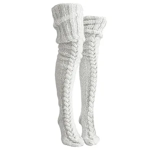 Пара длинных носков Вязаные теплые носки Длинные толстые носки для женщин - Фото 1