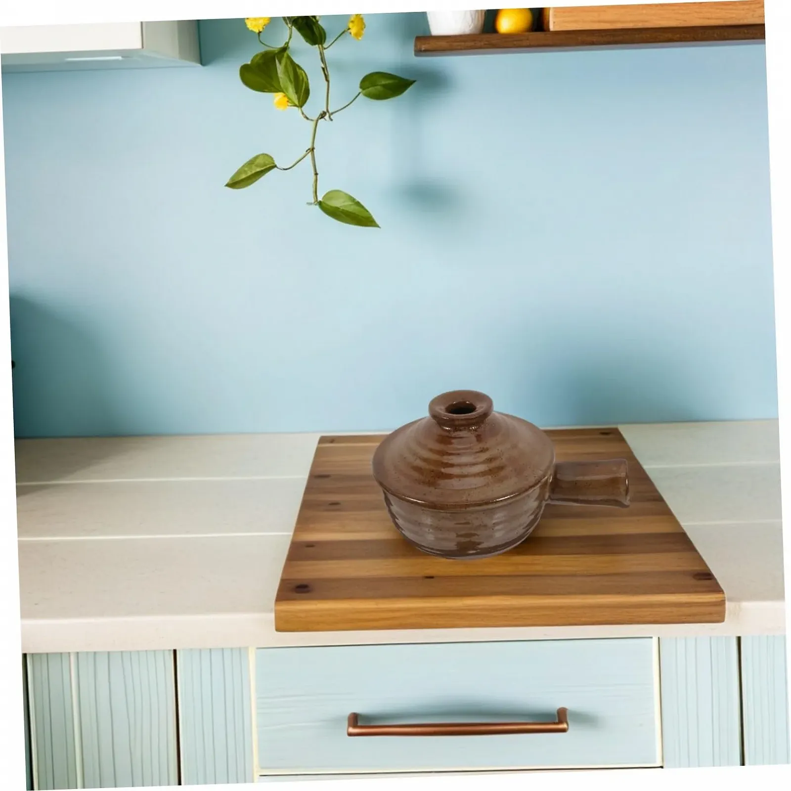 Набор кастрюль для микроволновой печи Alipis 2 предмета, грубая керамика с крышкой и ручкой, термостойкая японская керамика для риса и салатов, фото №6