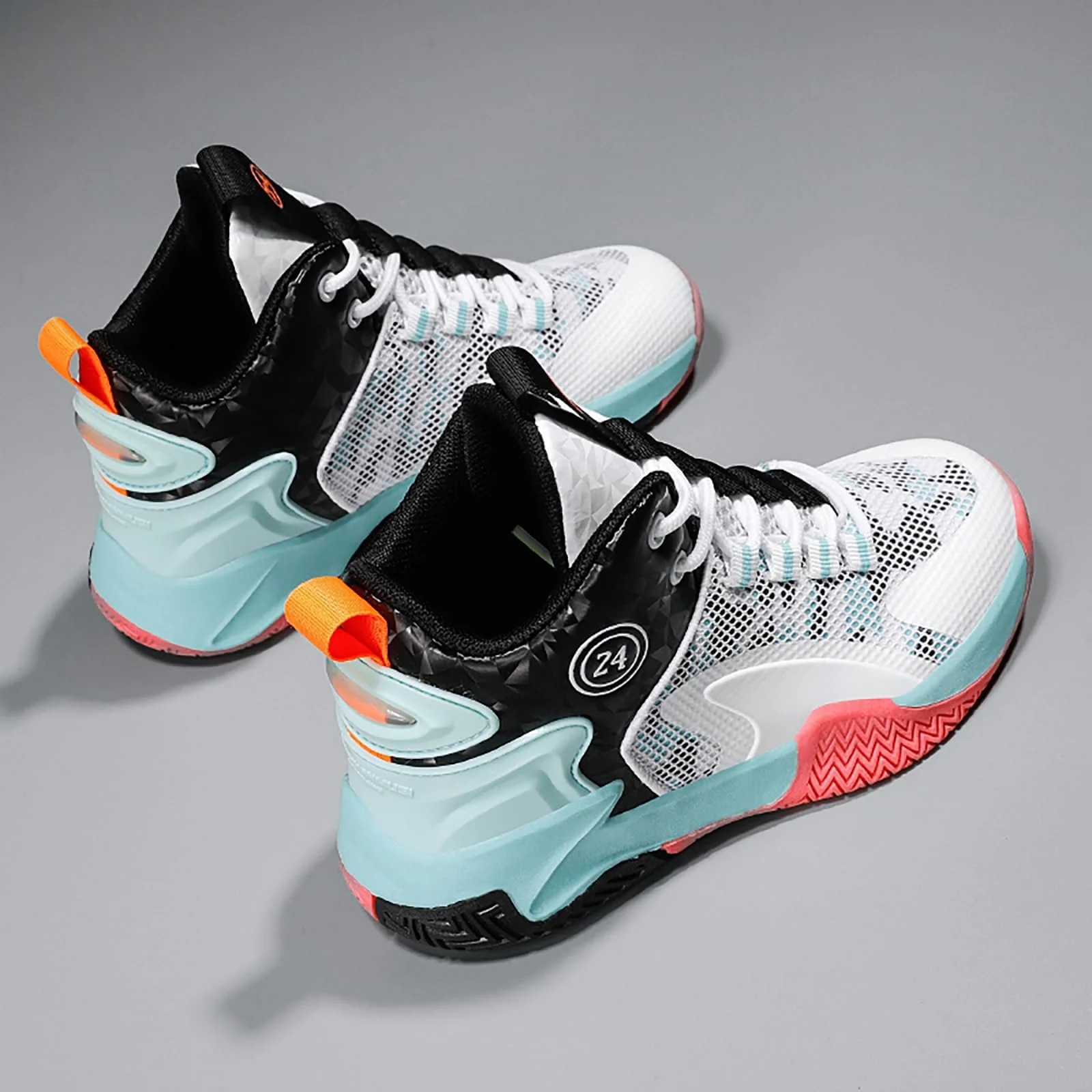 Детские баскетбольные кроссовки для мальчиков и девочек, спортивная обувь, легкие дышащие тренировочные кроссовки с высоким верхом, фото №5