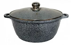 Кастрюля с крышкой алюминиевая с гранитным покрытием Benson BN-316 3,2 л - Фото 1