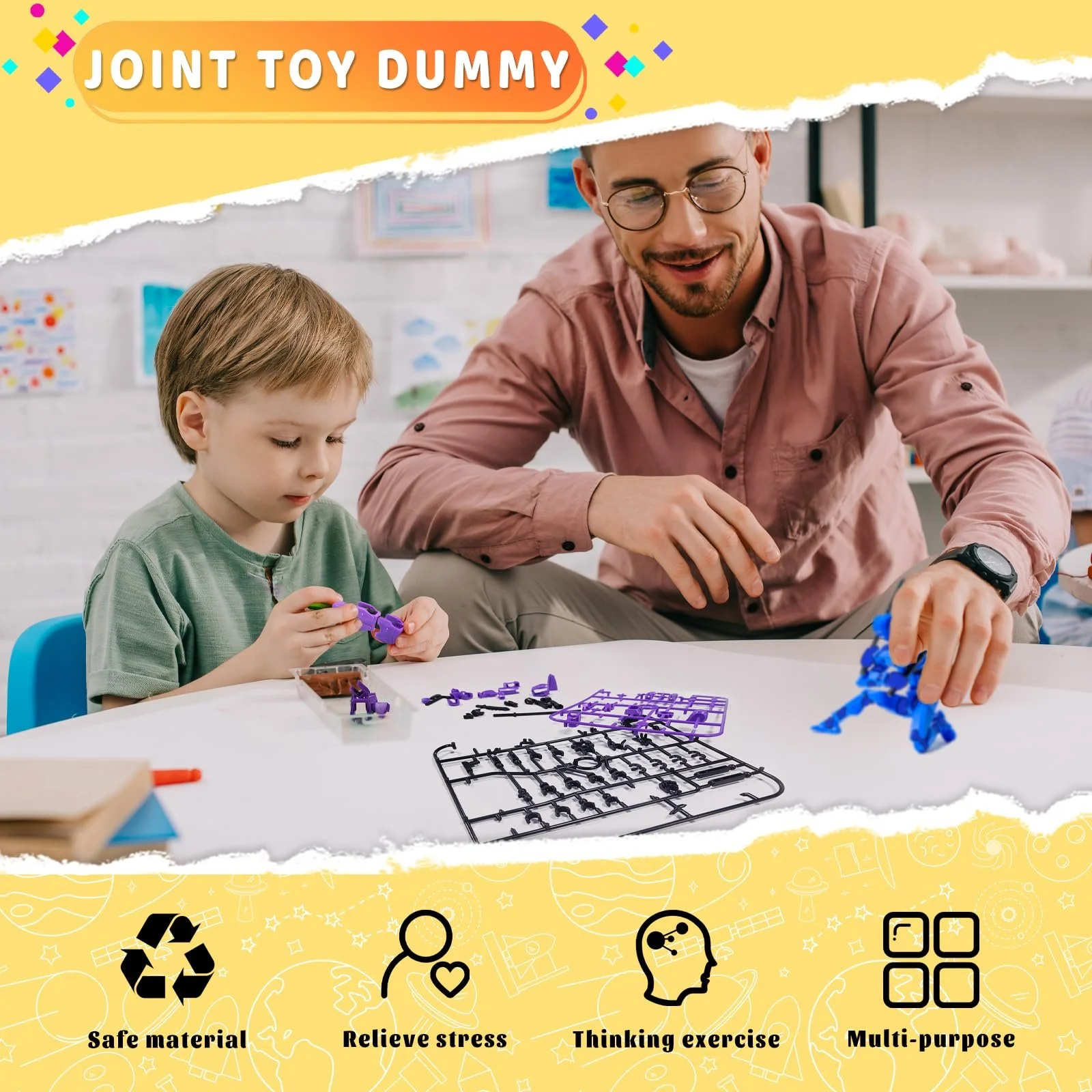 Фігурки SilverChry T13 Dummy 4 штуки рухомі з аксесуарами, фото №3