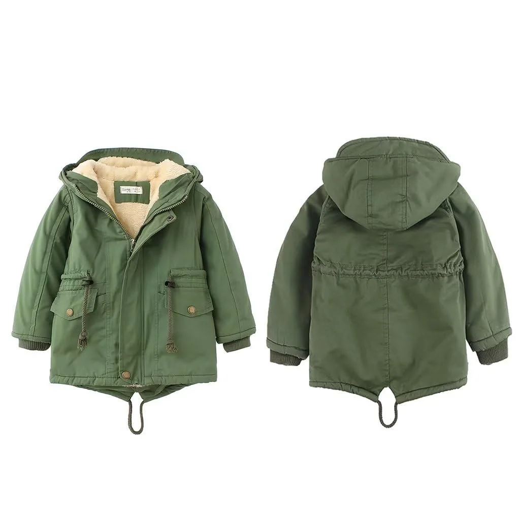 Детская зимняя куртка linboo для мальчиков и девочек, теплая на подкладке, фото №2