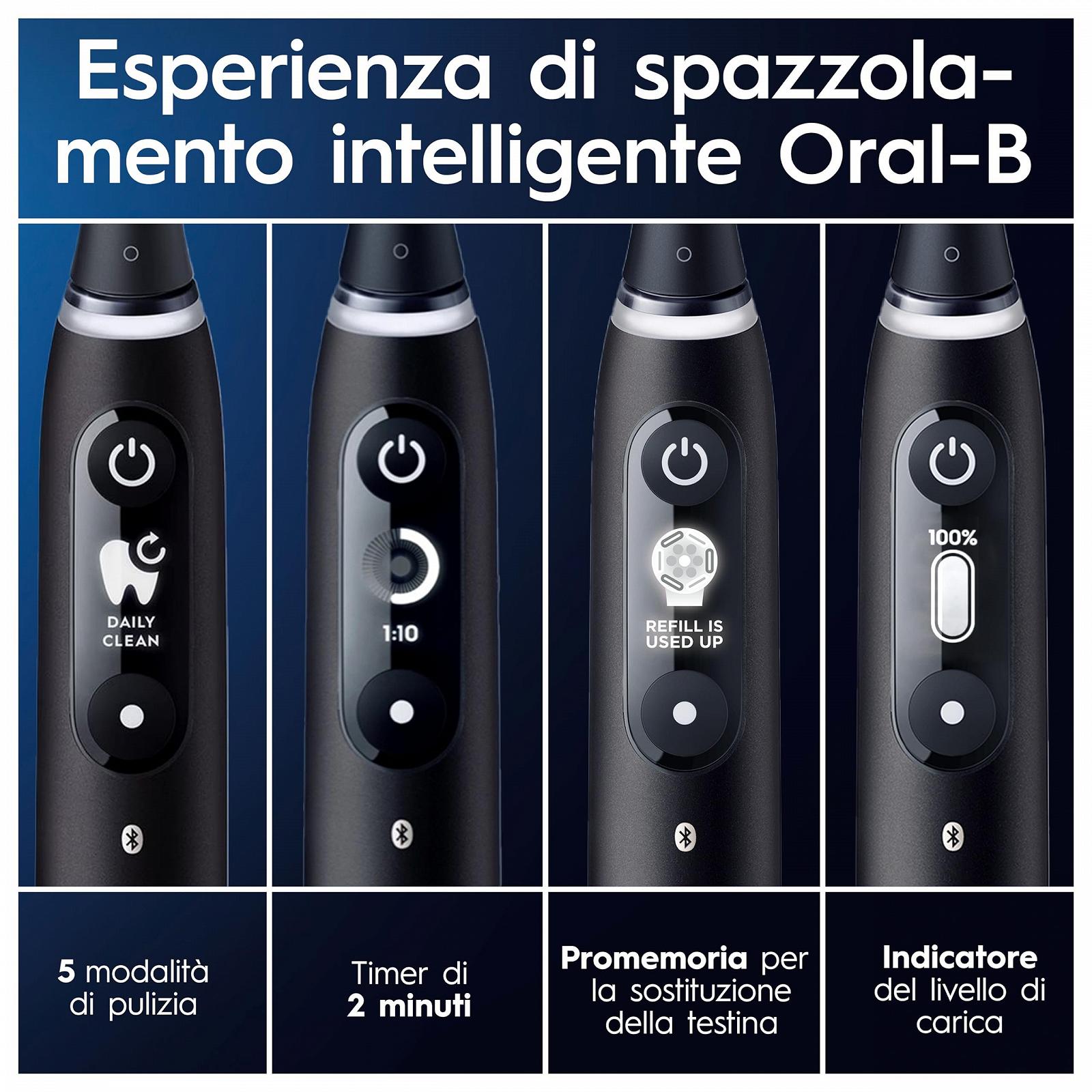 Електрична зубна щітка Oral-B iO 7 Duo 5 режимів 2 ручки Black and White, фото №5