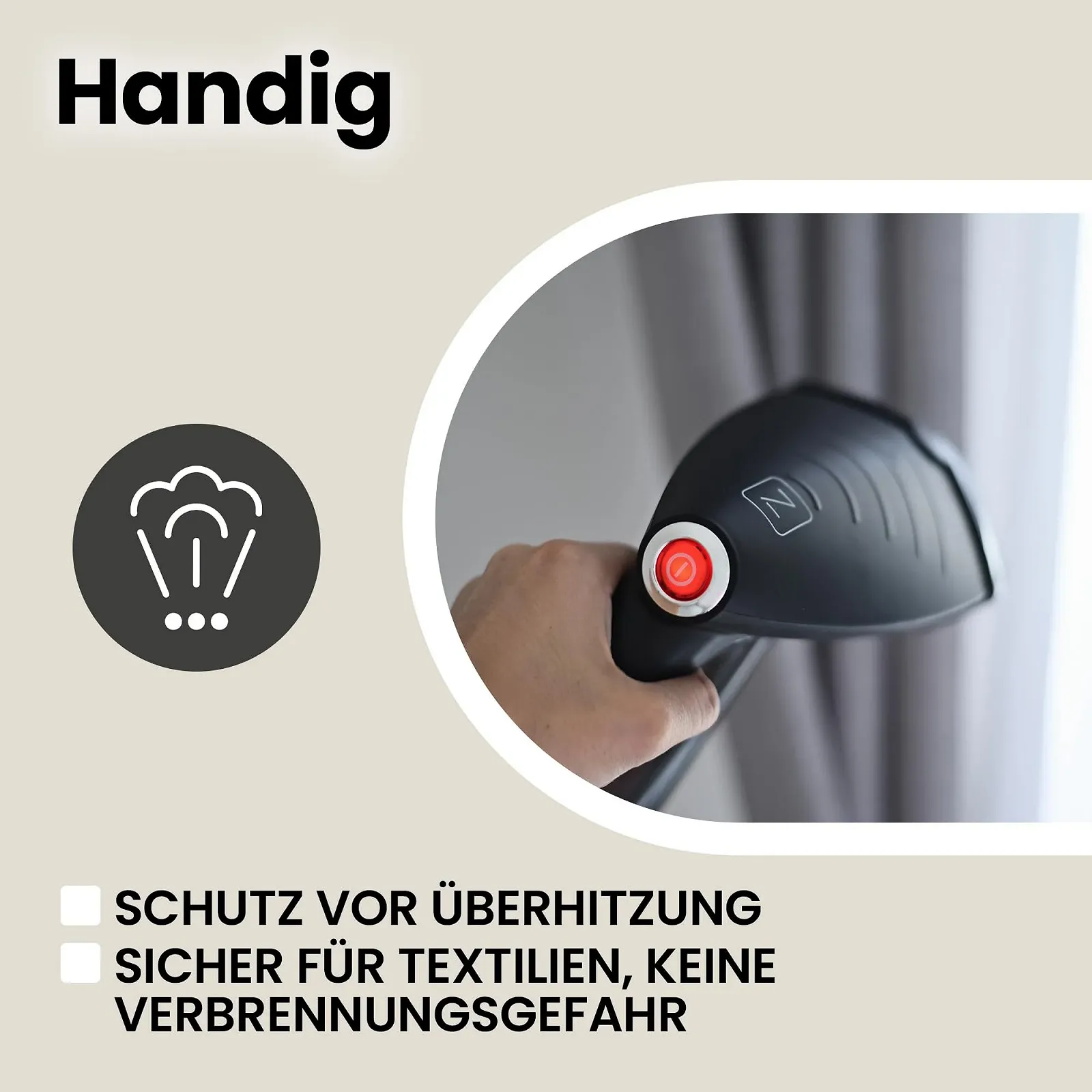 Ручной отпариватель ZEEGMA Handig 1500 Вт 260 мл 40 с нагрев, фото №3