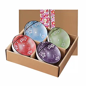 Миска NBBENG Фарфоровая для десертов и каши, набор из 4 штук - Фото 1