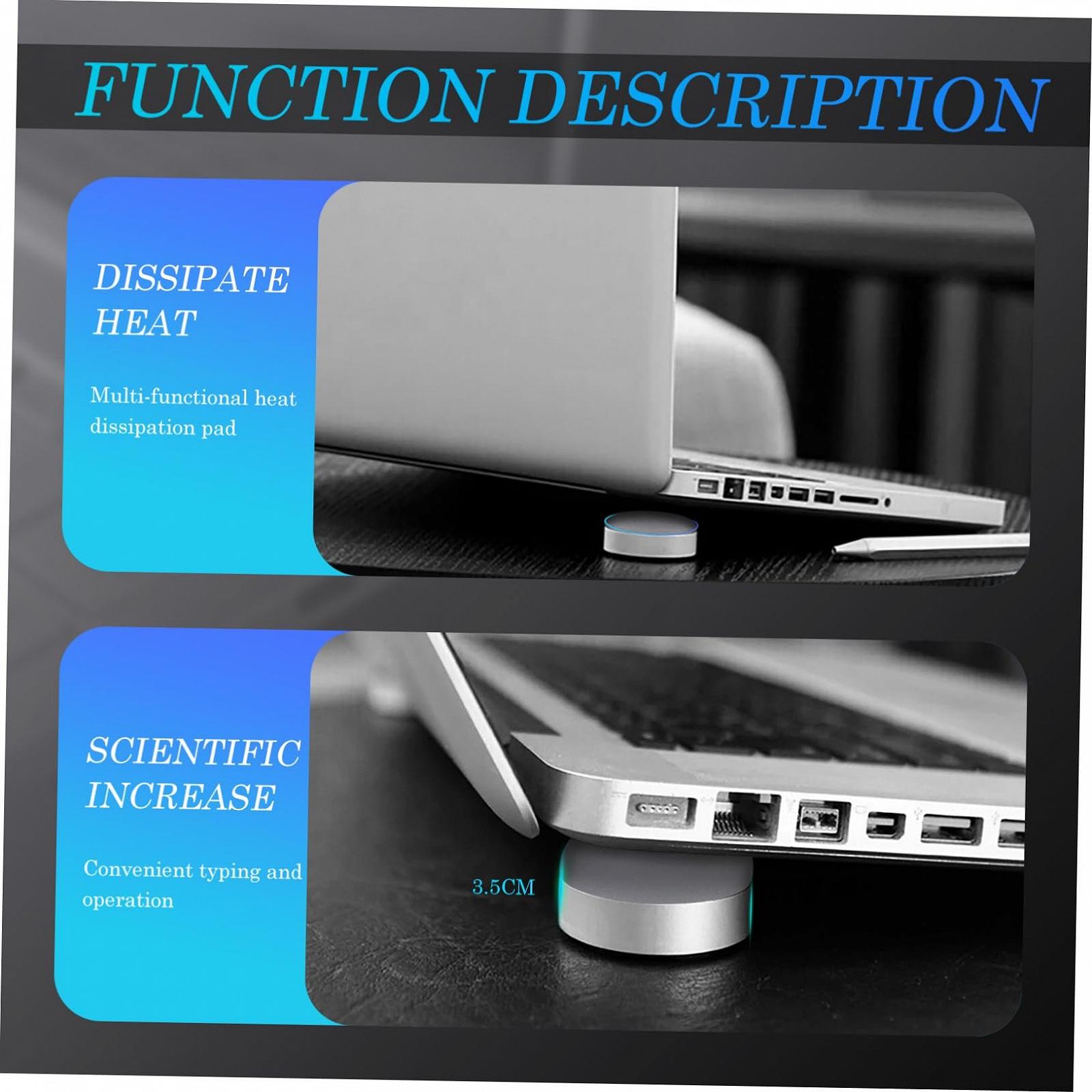 Подставка для ноутбука Aluminium Operitacx 2 ШТ. Эргономичная регулируемая по высоте для MacBook Air и Ultrabooks, фото №2