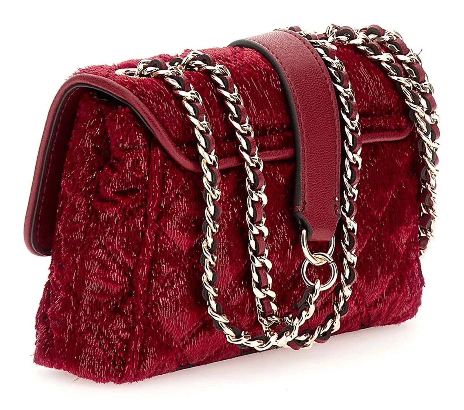 Сумка GUESS Giully Mini 2 Compartment Convertible Flap XS Claret, фото №2