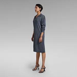 Женское платье G-Star Polo Dress Knit Washable Merino Knit - S synthetic.ua - Фото 1