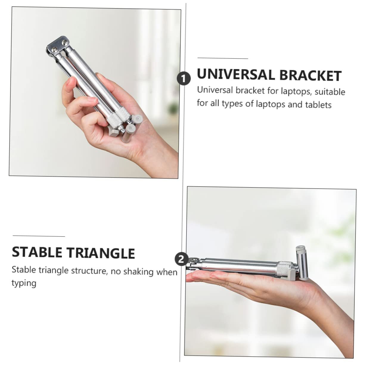 Регульована Підставка для Ноутбука зі Сплаву Алюмінію Складна Телескопічна Охолоджувальна, фото №5