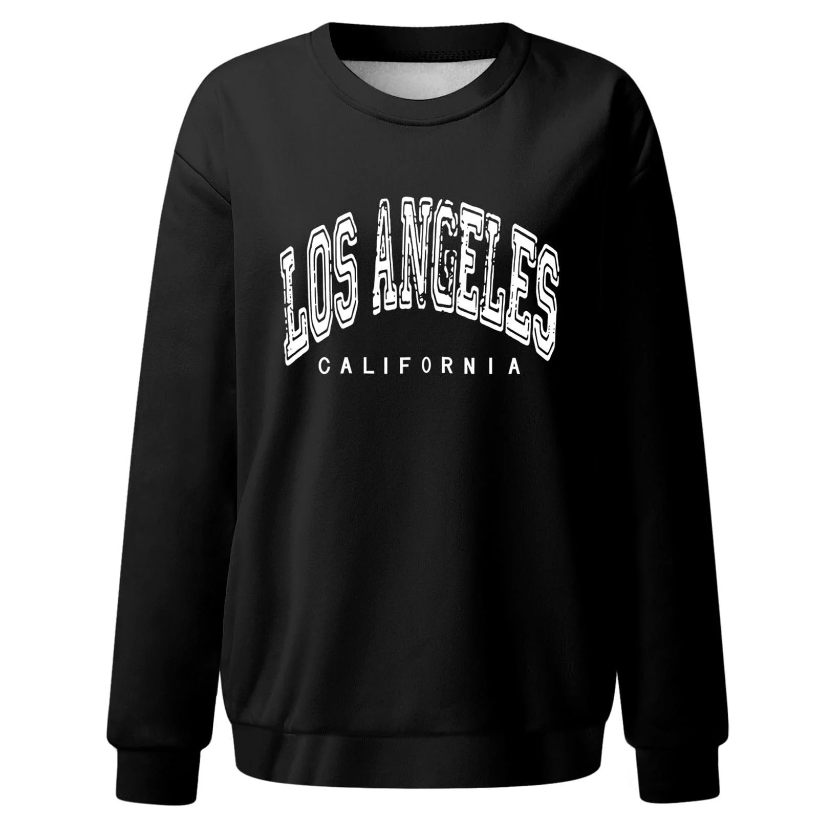 Женский свитшот Los Angeles California, круглый вырез, аниме, повседневный, мультяшный рисунок, топ, с открытыми плечами, эстетичный, винтажный, опрятный, фото №4