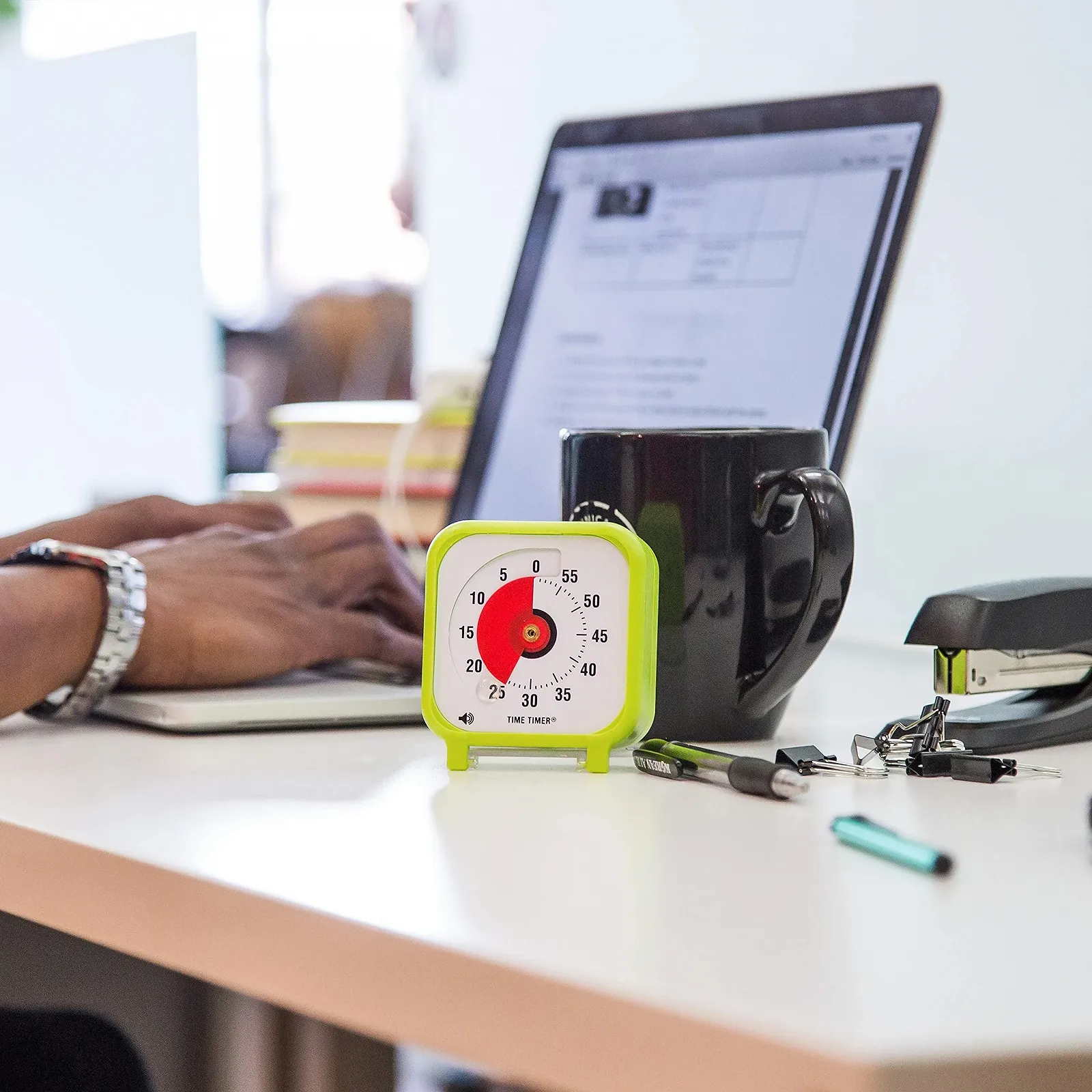 Визуальный таймер Time Timer Pocket 8 х 8 см 60 минут Светло-зеленый, фото №7 Визуальный таймер Time Timer Pocket 8 х 8 см 60 минут Светло-зеленый, фото №7